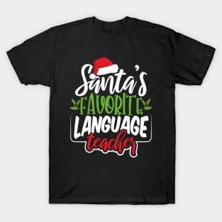 Santa's Favorite Language Teacher T-Shirt